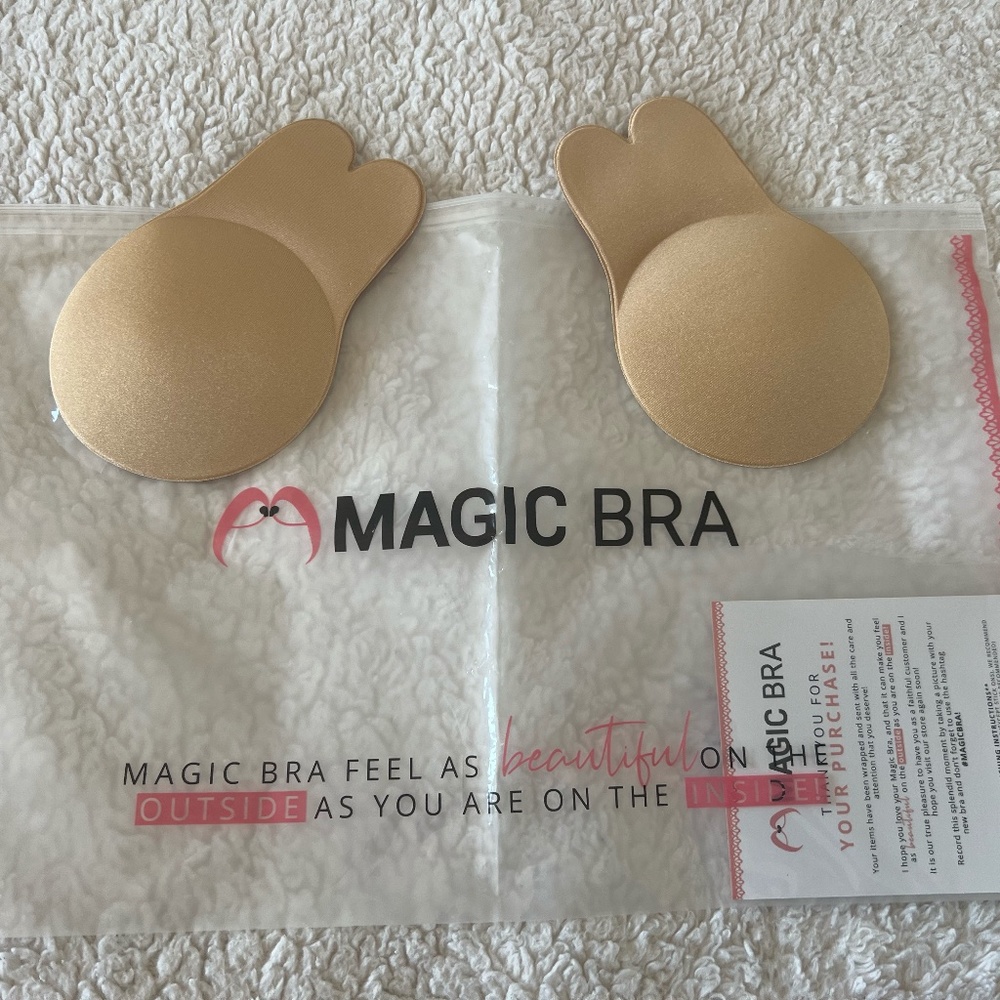 Magic Invisible Lifting Bra, Lift Up Invisible Bra Tape - Beige / Small